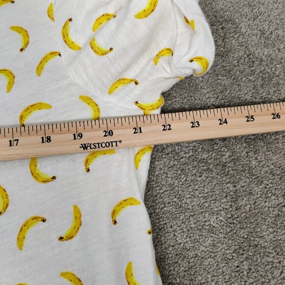 Lord & Taylor Women's Banana Print 100% Cotton Lightweight T-shirt Size 1X Beach - Picture 5 of 6
